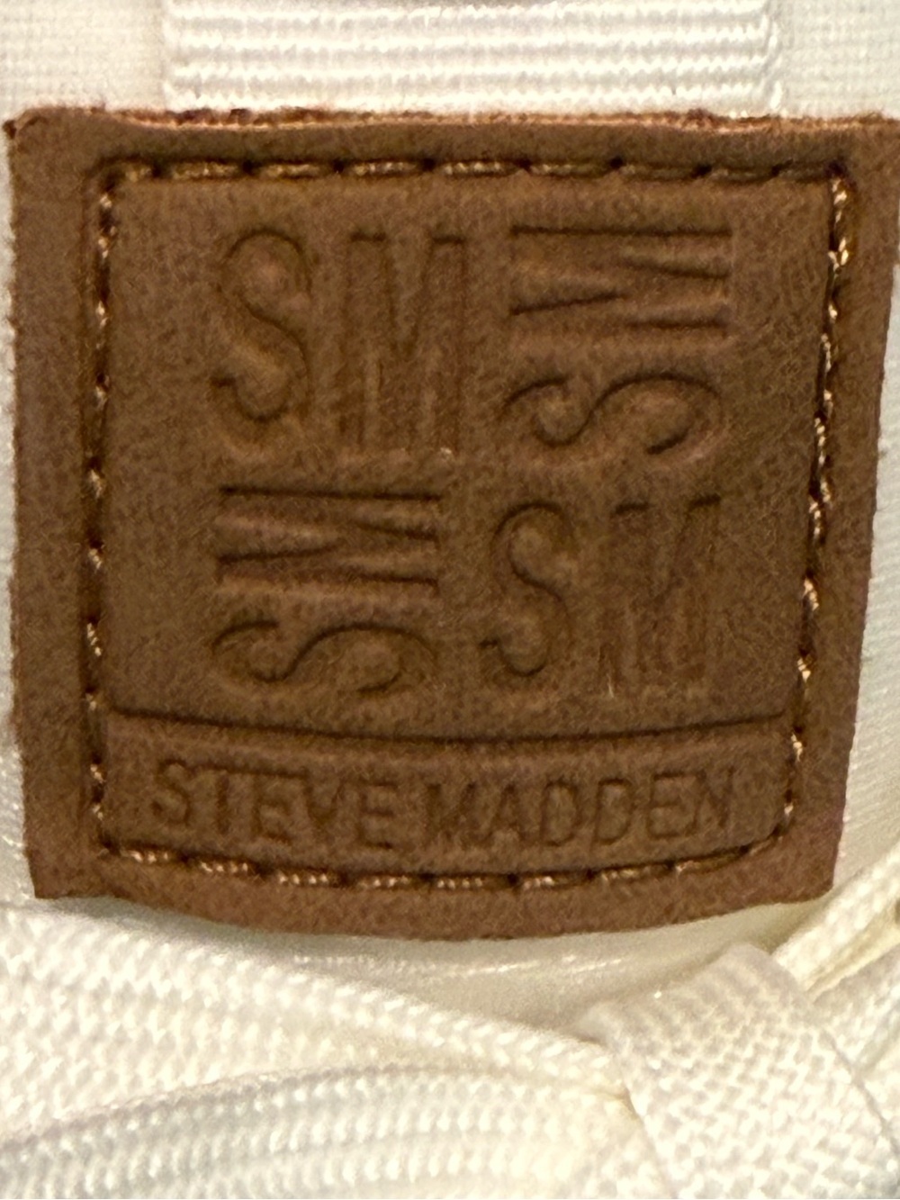Steve Madden P-Pyper White & Tan Perforated Low Top Sneakers - Picture 5 of 6